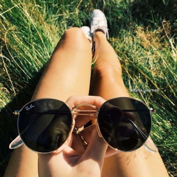 Ray-Ban Round Metal RB3447 Green Lens New - Picture 9 of 13